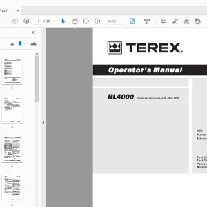 Terex RL4000 Operator's Manual 116417 - PDF DOWNLOAD