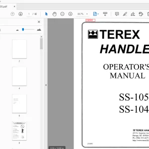 Terex SS-1056C SS-1048C Operator's Manual  236505 - PDF DOWNLOAD