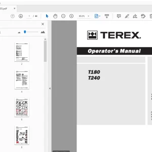 Terex T180 T240 Operator's Manual 140435 - PDF DOWNLOAD