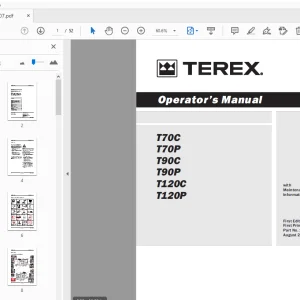 Terex T70C T70P T90C T90P T120C T120P Operator’s Manual - PDF