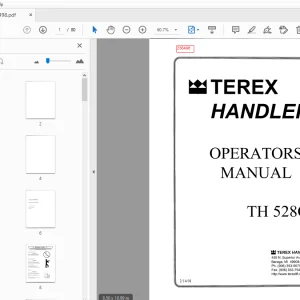 Terex TH 528C OPERATORS MANUAL 236498 - PDF DOWNLOAD