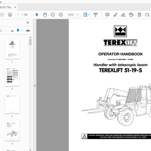 Terexlift 51-91-S Handler with telescopic boom Operator's Manual - PDF
