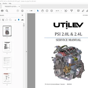 UTILEV Engine PSI 2.0 L & 2.4 L Service Manual - PDF DOWNLOAD