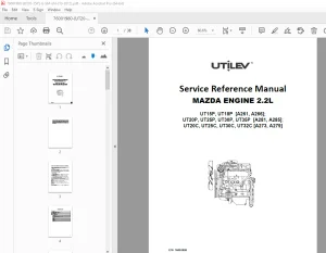 UTILEV MAZDA ENGINE 2.2L Service Reference Manual PDF