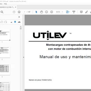 UTILEV Montacargas contrapesadas de 4t-7t Manual de uso - PDF DOWNLOAD