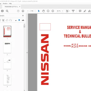 UTILEV Nissan K21 K25 Engine Series Service Manual – PDF DOWNLOAD