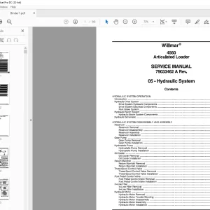 Willmar NA Material Handling 4560 Articulated Loader Service Manual PDF