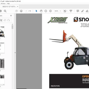 XTREME Snorkel XR5519 Operator's Manual PN 157-0070-000 PDF