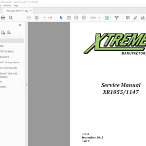 XTREME Telehandler XR1055-XR1147 Service Manual - PDF DOWNLOAD
