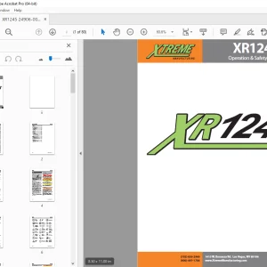XTREME Telehandler XR1245 Operation & Safety Manual - PDF DOWNLOAD