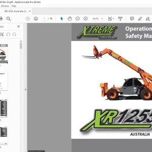 XTREME Telehandler XR1255 Australia Operation & Safety Manual PDF
