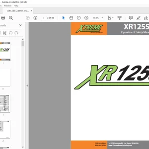 XTREME Telehandler XR1255 Operation & Safety Manual - PDF DOWNLOAD
