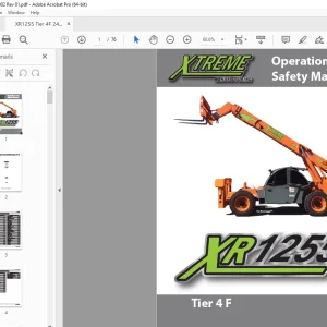 XTREME Telehandler XR1255 Tier 4 F Operation & Safety Manual PDF