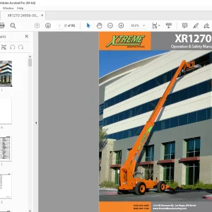 XTREME Telehandler XR1270 Operation & Safety Manual - PDF DOWNLOAD