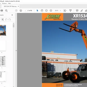 XTREME Telehandler XR1534 Operation & Safety Manual - PDF DOWNLOAD