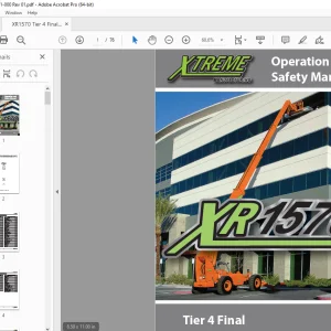 XTREME Telehandler XR1570 Tier 4 Final Operation & Safety Manual PDF