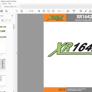 XTREME Telehandler XR1642 Operation & Safety Manual - PDF DOWNLOAD