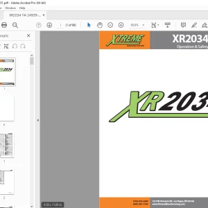 XTREME Telehandler XR2034 T4i Operation & Safety Manual - PDF DOWNLOAD