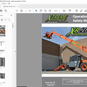 XTREME Telehandler XR2045 Deutz Tier 4F Operation & Safety Manual PDF