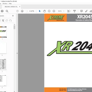 XTREME Telehandler XR2045 Operation & Safety Manual - PDF DOWNLOAD