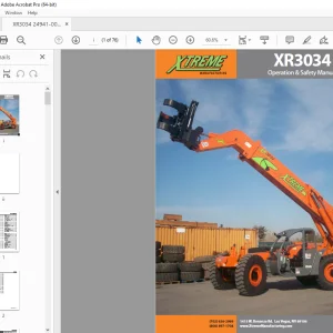 XTREME Telehandler XR3034 Operation & Safety Manual - PDF DOWNLOAD