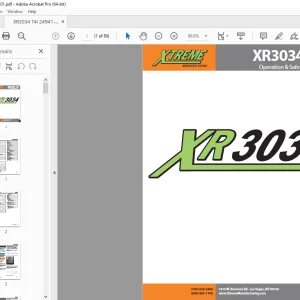 XTREME Telehandler XR3034 T4i Operation & Safety Manual PDF
