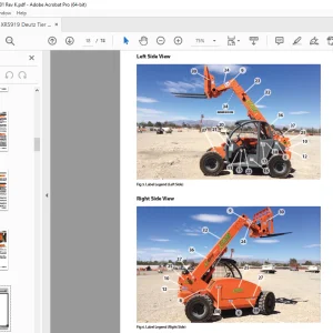 XTREME Telehandler XR5919 Deutz Tier 4F Operation & Safety Manual PDF