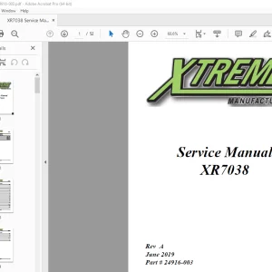 XTREME Telehandler XR7038 Service Manual - PDF DOWNLOAD