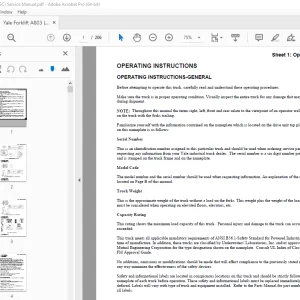 Yale Forklift A803 (MPC LC_SC) Service Manual - PDF DOWNLOAD