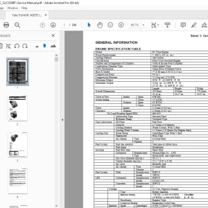 Yale Forklift A809 (GC_GLC030BF) Service Manual - PDF DOWNLOAD
