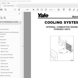 Yale Forklift A875 (GPGLP050-060TG) Service Manual – PDF DOWNLOAD