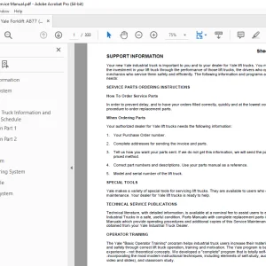 Yale Forklift A877 (GDP EA) Service Manual - PDF DOWNLOAD