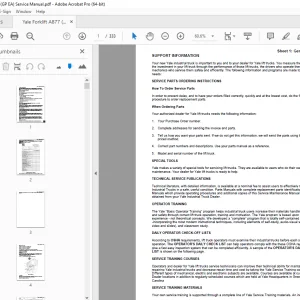 Yale Forklift A877 (GP EA) Service Manual - PDF DOWNLOAD