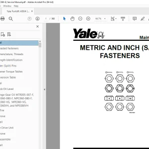 Yale Forklift A904 (MPC060-E) Service Manual - PDF DOWNLOAD