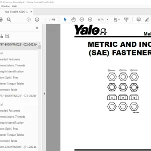 Yale Forklift A905 (MPC080-E) Service Manual - PDF DOWNLOAD