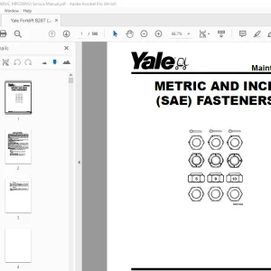 Yale Forklift B287 (MPE060VG, MPE080VG) Service Manual - PDF DOWNLOAD