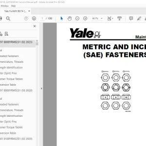 Yale Forklift B674 (GDP360EF36, GDP360EF48) Service Manual - PDF DOWNLOAD