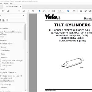 Yale Forklift B809 (GC_GLC030-040AF) Service Manual – PDF DOWNLOAD