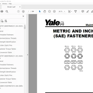 Yale Forklift B827 (MPB040E) Service Manual - PDF DOWNLOAD