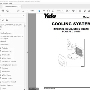 Yale Forklift B878 (GDPGLP60-70CA Europe) Service Manual PDF
