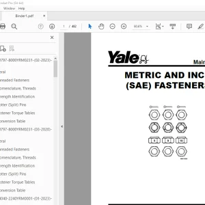 Yale Forklift B905 (MPC080-F) Service Manual - PDF DOWNLOAD