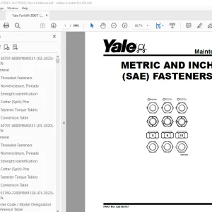 Yale Forklift B967 (GLC050LX, GLC050LX2) Service Manual – PDF DOWNLOAD
