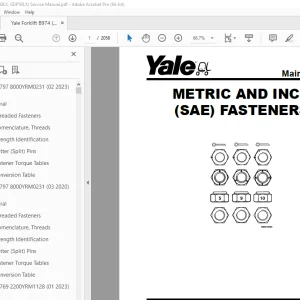 Yale Forklift B974 (GLP050LX, GDP50LX) Service Manual - PDF DOWNLOAD