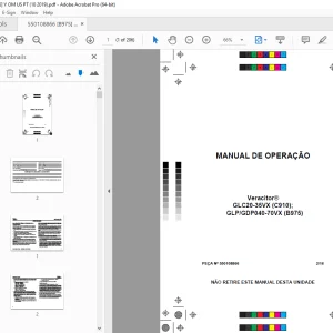 Yale Forklift (B975) GLPGDP (040VX, 050VX, 055VX, 060VX, 070VX) MANUAL DE OPERAÇÃO PDF