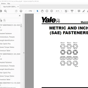 Yale Forklift C809 (GC_GLC 030-040 VX_SVX) Service Manual - PDF DOWNLOAD