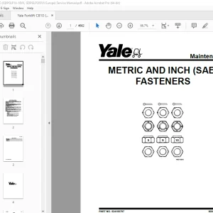 Yale Forklift C810 (GDPGLP16-18VX, GDPGLP20SVX Europe) Service Manual PDF