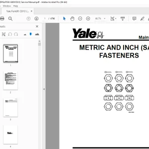 Yale Forklift C810 (GPGDPGLP030-040VXSVX) Service Manual PDF