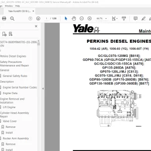 Yale Forklift C818 (GC_GLC_GDC070-120MJ, GC_GLC_GDC080-120LJ_MJBCS) Service Manual PDF