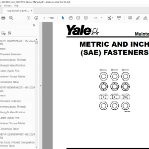 Yale Forklift C879 (GLC_GDC60VX, GLC_GDC70VX) Service Manual PDF