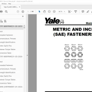 Yale Forklift C896 (MPE060-F) Service Manual - PDF DOWNLOAD